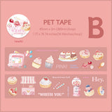 Pre-cut Dessert Coffee Happy Time Themed PET Tape