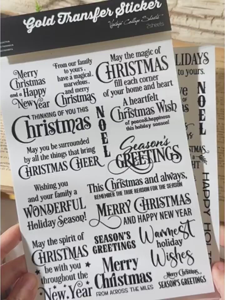 Christmas Blessing UV DTF Transfer Stickers