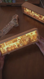 DIY 3D Shadow Box Nachtlicht Set – Holzrahmen mit 3 Acrylschichten für kreative Lichtkunst