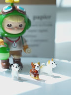 Figurines en Verre Soufflé Artisanales – Corgi Décoratif pour Bureau, Idée Cadeau
