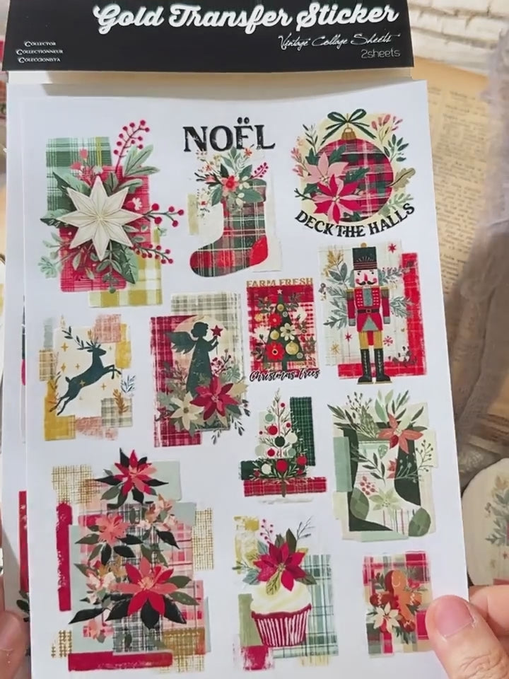 Retro jul-UV DTF-överföringsdekaler
