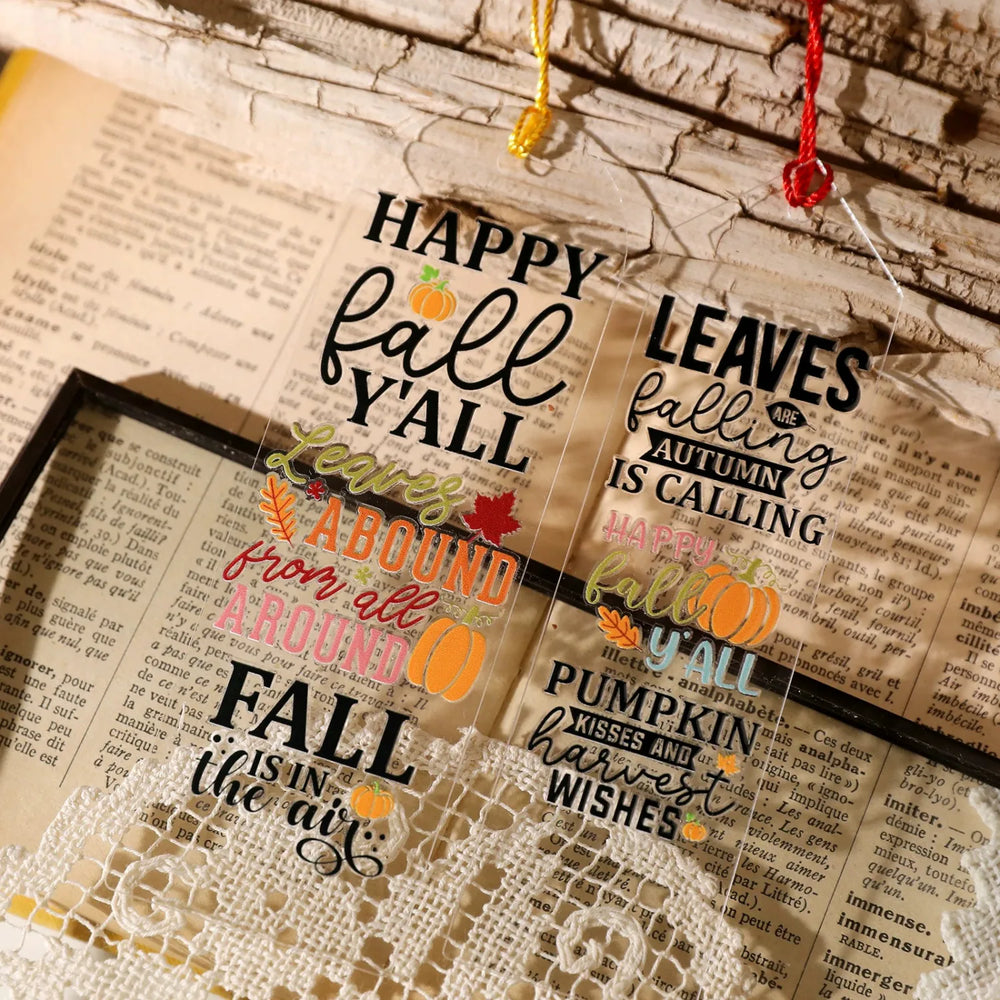 Pumpkin Spice Quote Crystal Transfer Stickers