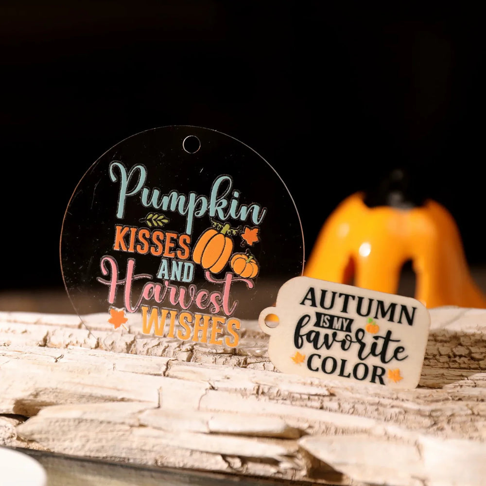 Pumpkin Spice Quote Crystal Transfer Stickers