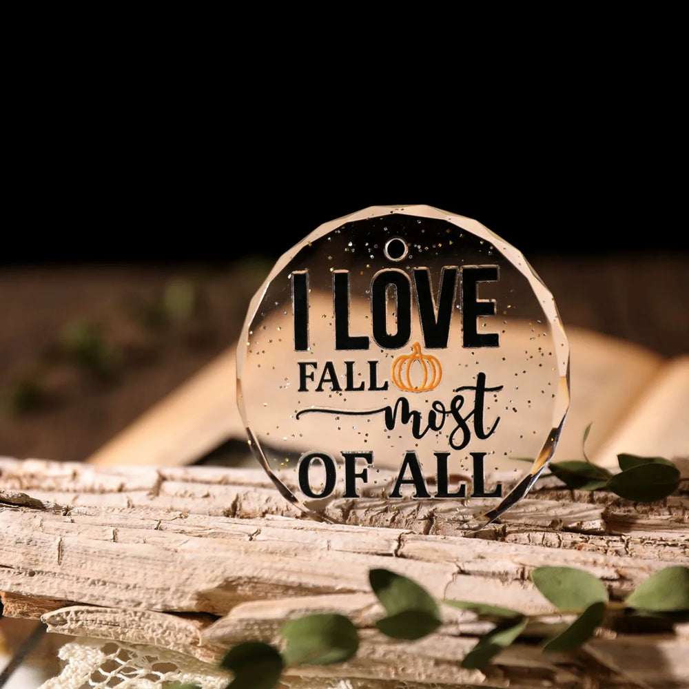 Pumpkin Spice Quote Crystal Transfer Stickers