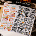 Pumpkin Spice Quote UV DTF Transfer Stickers