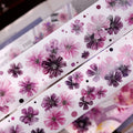 Purple Floral Washi Tape PET Tape Journaling Tape