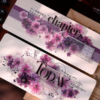 Purple Floral Washi Tape PET Tape Journaling Tape