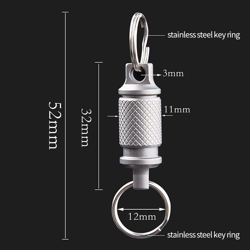Quick Release Rotatable Mini Titanium Keychain