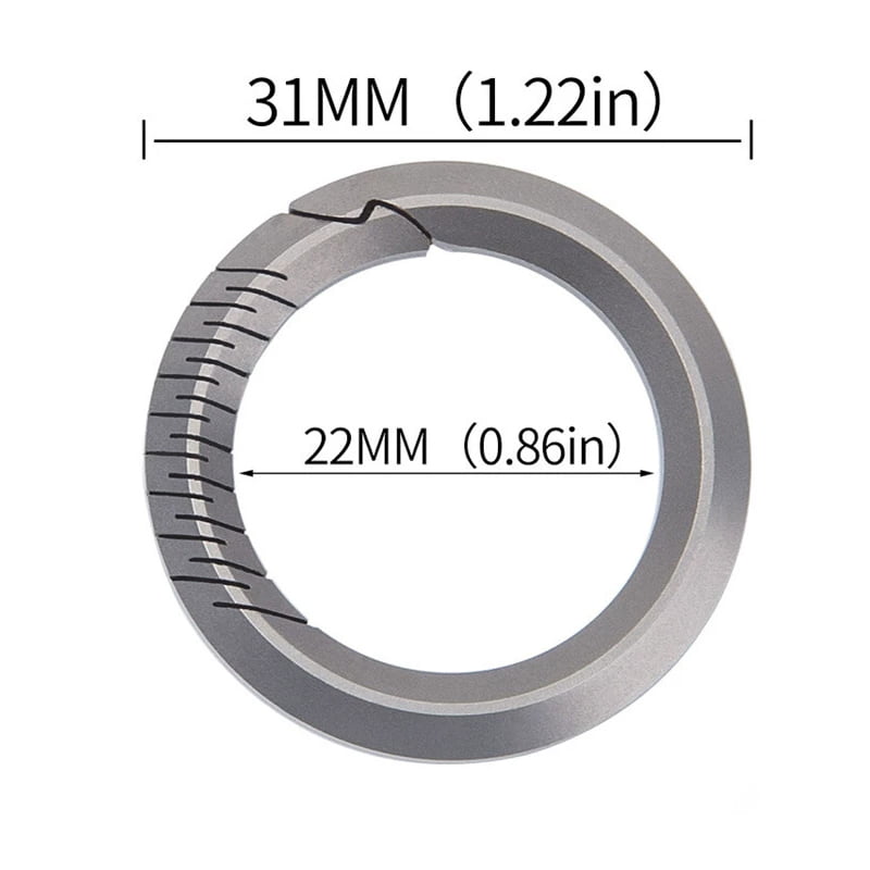 Quick Release Rotatable Mini Titanium Keychain