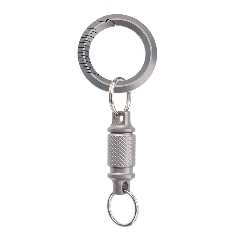 Quick Release Rotatable Mini Titanium Keychain