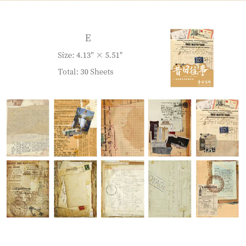 Retro Scrapbooking Paper Set