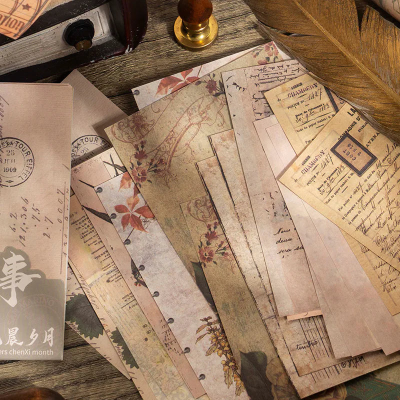 Retro Scrapbooking Paper Set