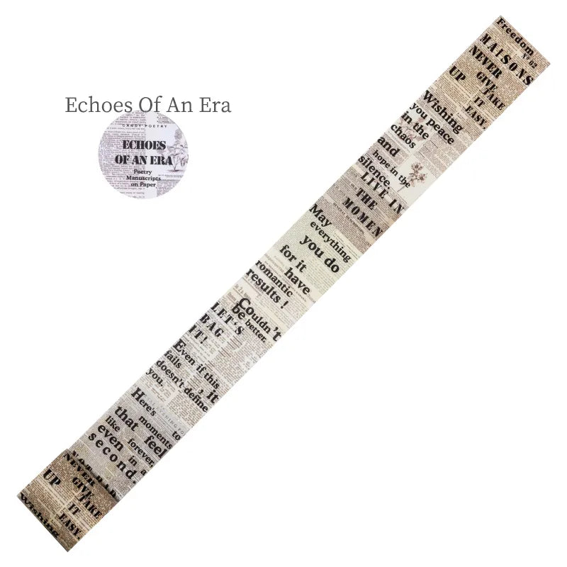 Ruban adhésif décoratif rétro à motifs Washi Tape