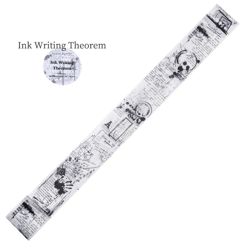 Ruban adhésif décoratif rétro à motifs Washi Tape