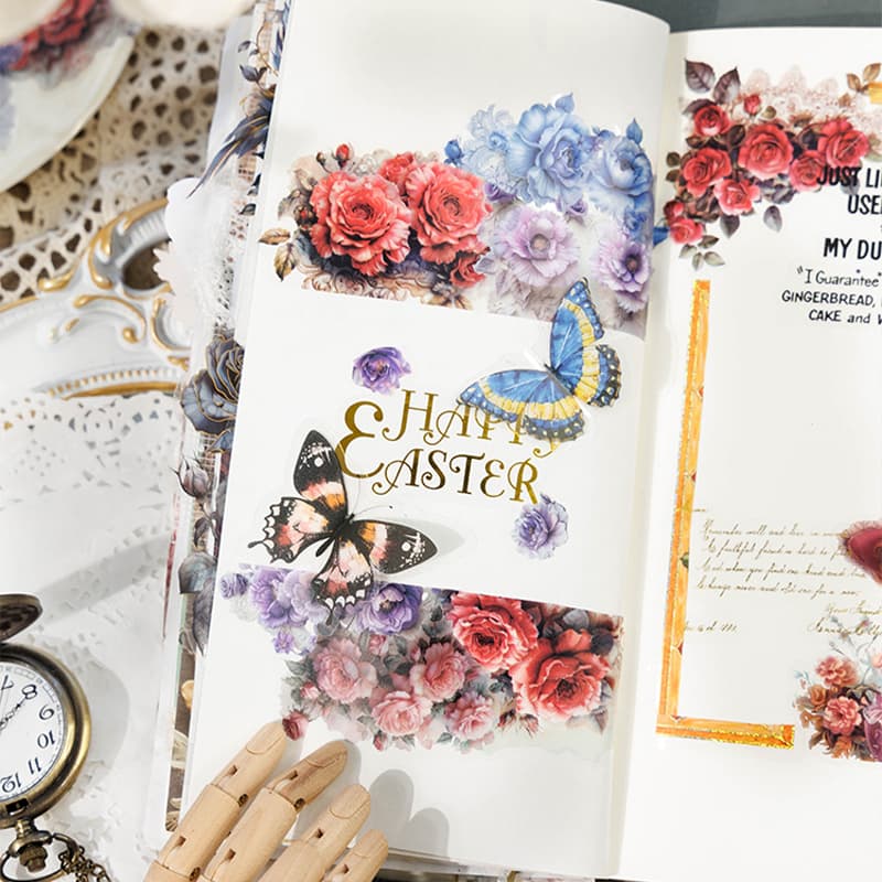 Rococo Aesthetic Flower Scrapbooking Stickers