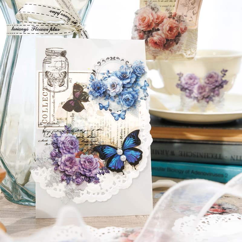 Rococo Aesthetic Flower Scrapbooking Stickers