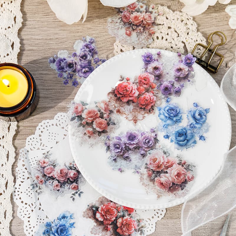 Rococo Aesthetic Flower Scrapbooking Stickers