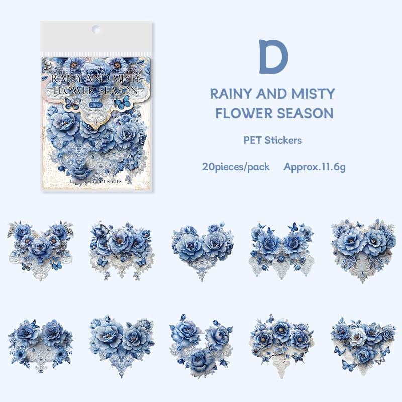 Autocollants de scrapbooking à fleurs esthétiques Rococo