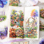 Autocollants PET de fleurs de jardin romantiques