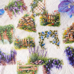 Autocollants PET de fleurs de jardin romantiques