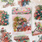 Autocollants PET de fleurs de jardin romantiques