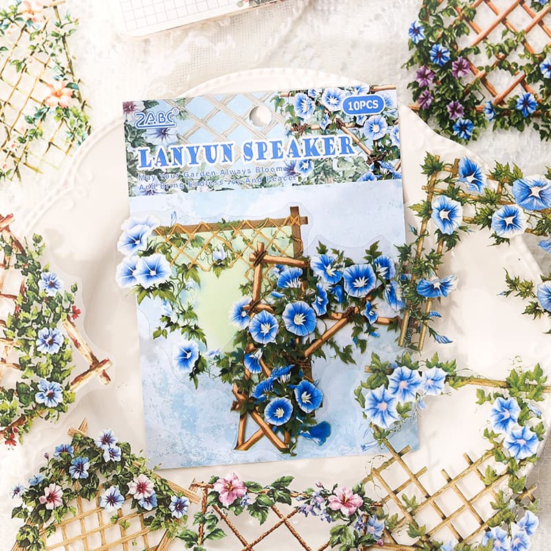 Autocollants PET de fleurs de jardin romantiques