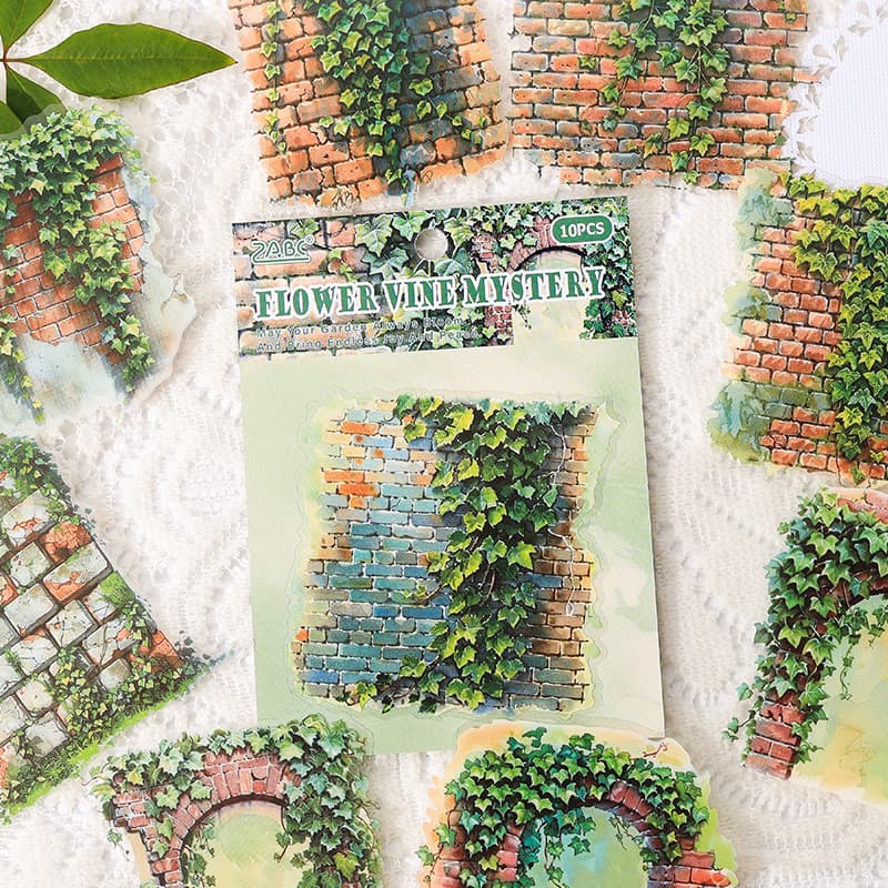 Autocollants PET de fleurs de jardin romantiques