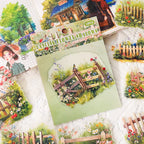 Autocollants PET de fleurs de jardin romantiques