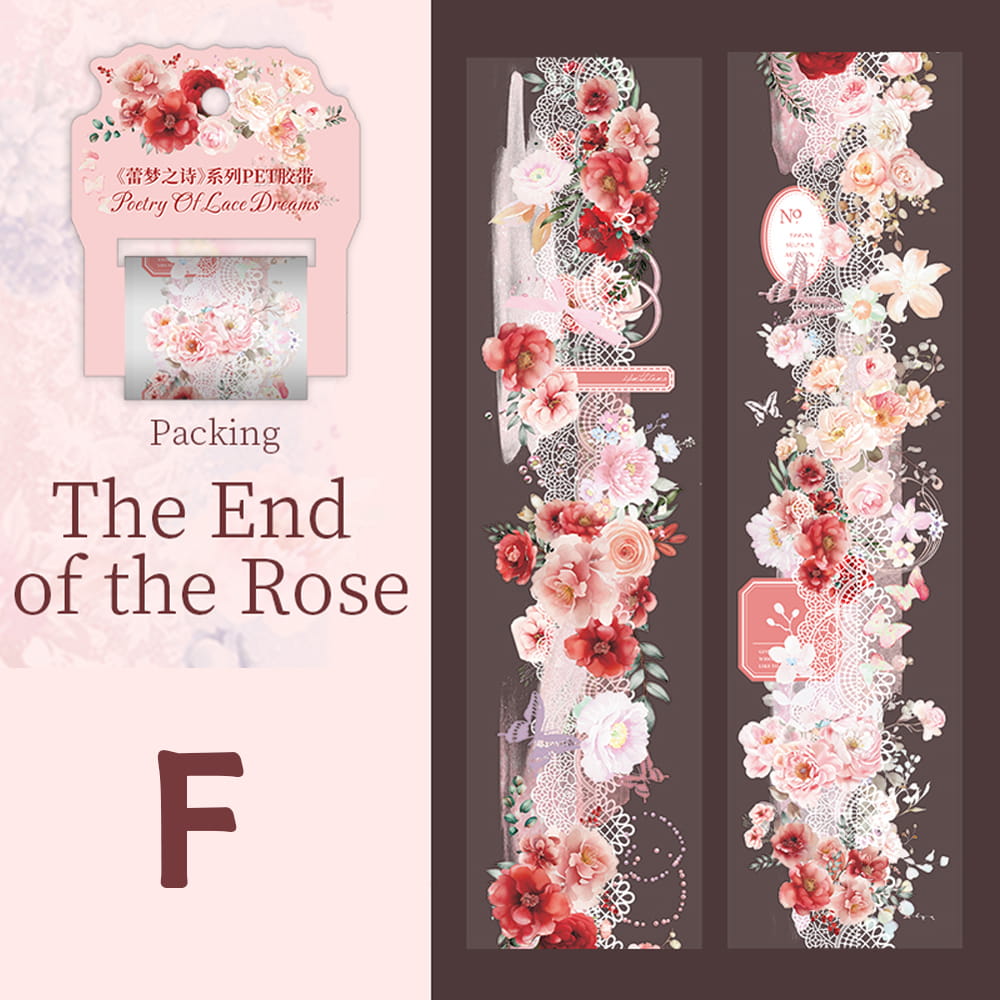 Romantic Ribbon Lace Flower PET Tape