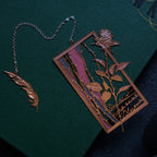 Romantisches Lesezeichen aus Metall in Rosé – Literarisches Geschenk für Buchliebhaber und Jubiläen