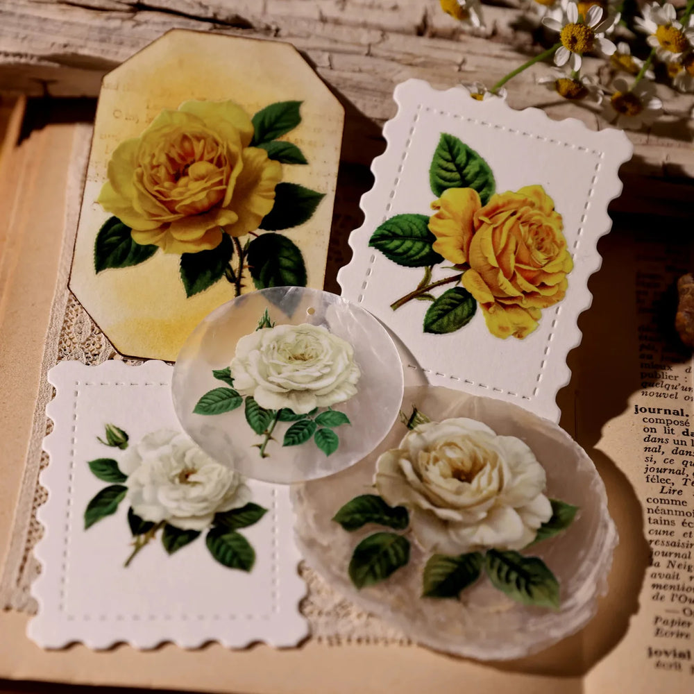 Rose Rub-on Transfer Stickers