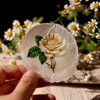 Autocollants décoratifs de roses à transfert par frottement
