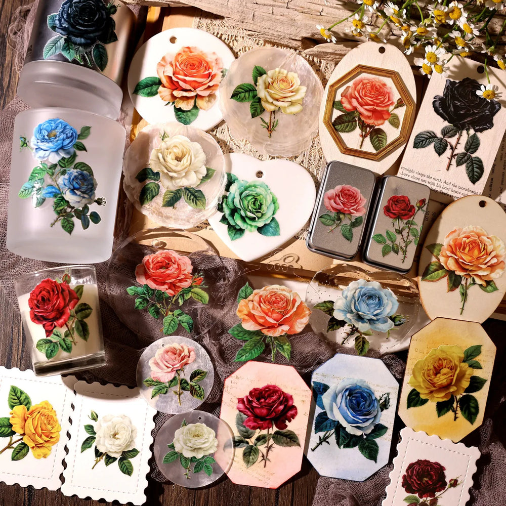 Rose Rub-on Transfer Stickers