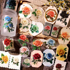 Autocollants décoratifs de roses à transfert par frottement