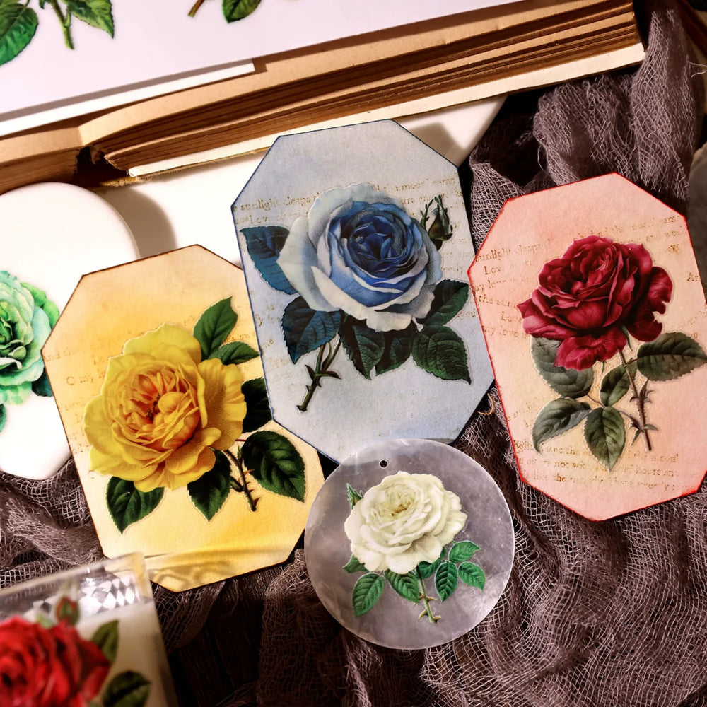 Rose Rub-on Transfer Stickers