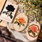 Autocollants décoratifs de roses à transfert par frottement