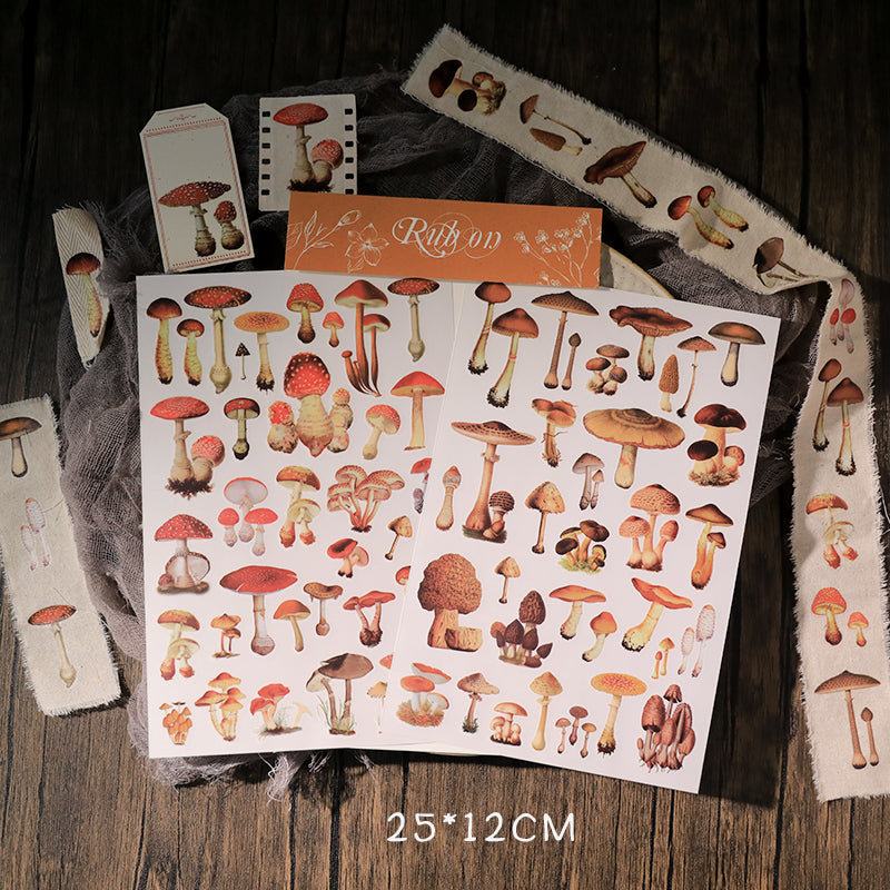 Autocollants à transférer – Esthétique champignon
