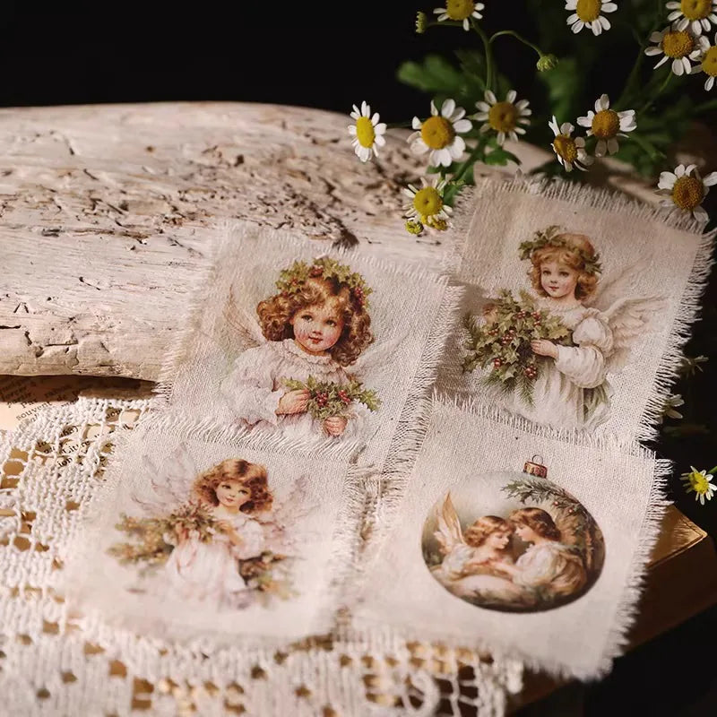 Autocollants à transférer pour loisirs créatifs, verre, bois et carnets de voyage – Ange de Noël