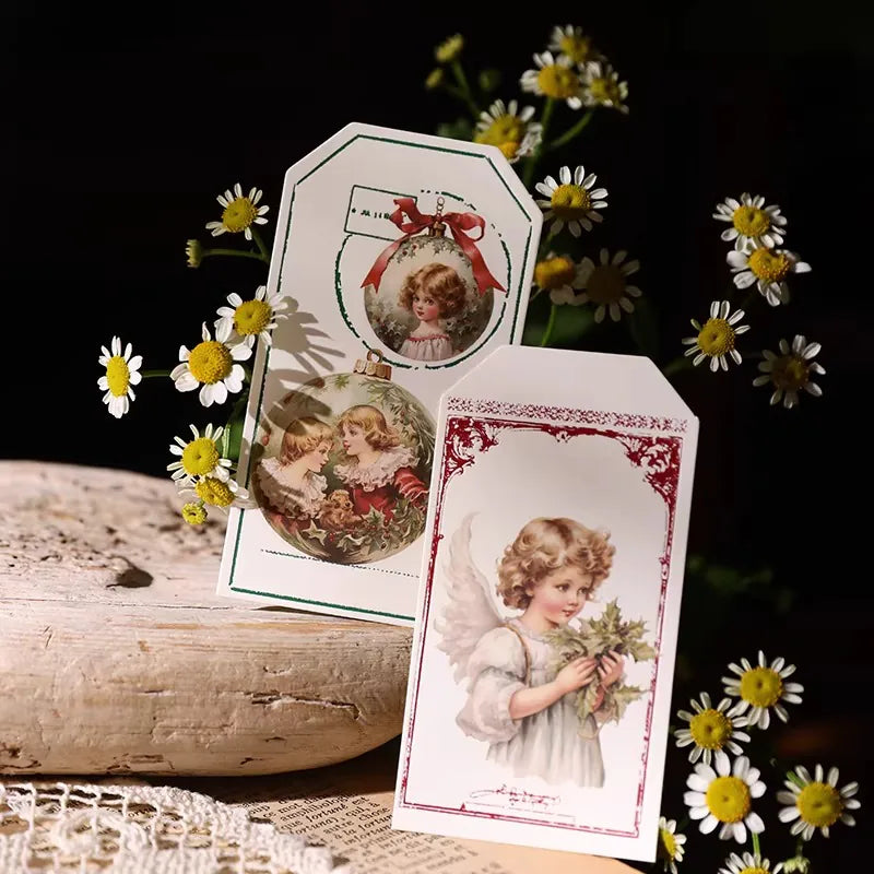 Autocollants à transférer pour loisirs créatifs, verre, bois et carnets de voyage – Ange de Noël