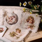 Autocollants à transférer pour loisirs créatifs, verre, bois et carnets de voyage – Ange de Noël