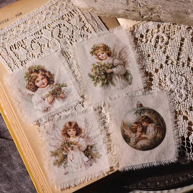 Autocollants à transférer pour loisirs créatifs, verre, bois et carnets de voyage – Ange de Noël