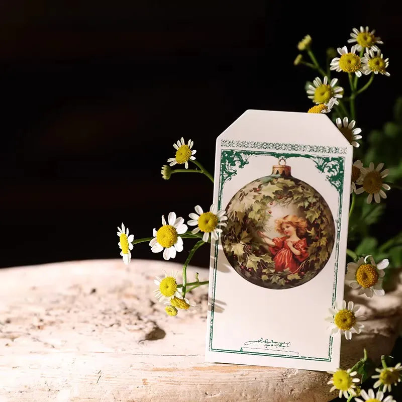 Autocollants à transférer pour loisirs créatifs, verre, bois et carnets de voyage – Ange de Noël