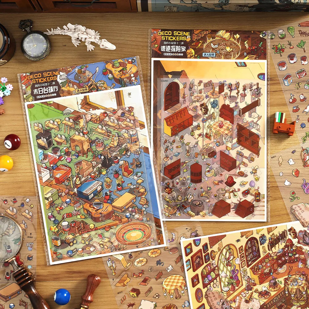 Autocollants grand format – Archéologues et mondes post-apocalyptiques