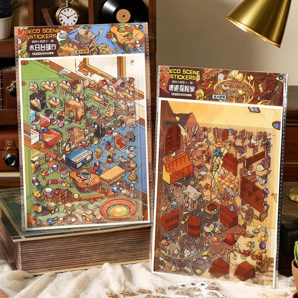 Autocollants grand format – Archéologues et mondes post-apocalyptiques