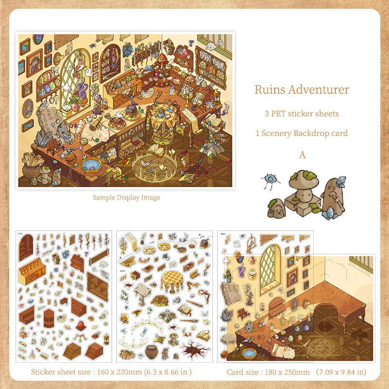 Autocollants grand format – Archéologues et mondes post-apocalyptiques