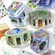 Foldable Scene 3D Stickers Set – Miniature Worlds for Journals & Planners