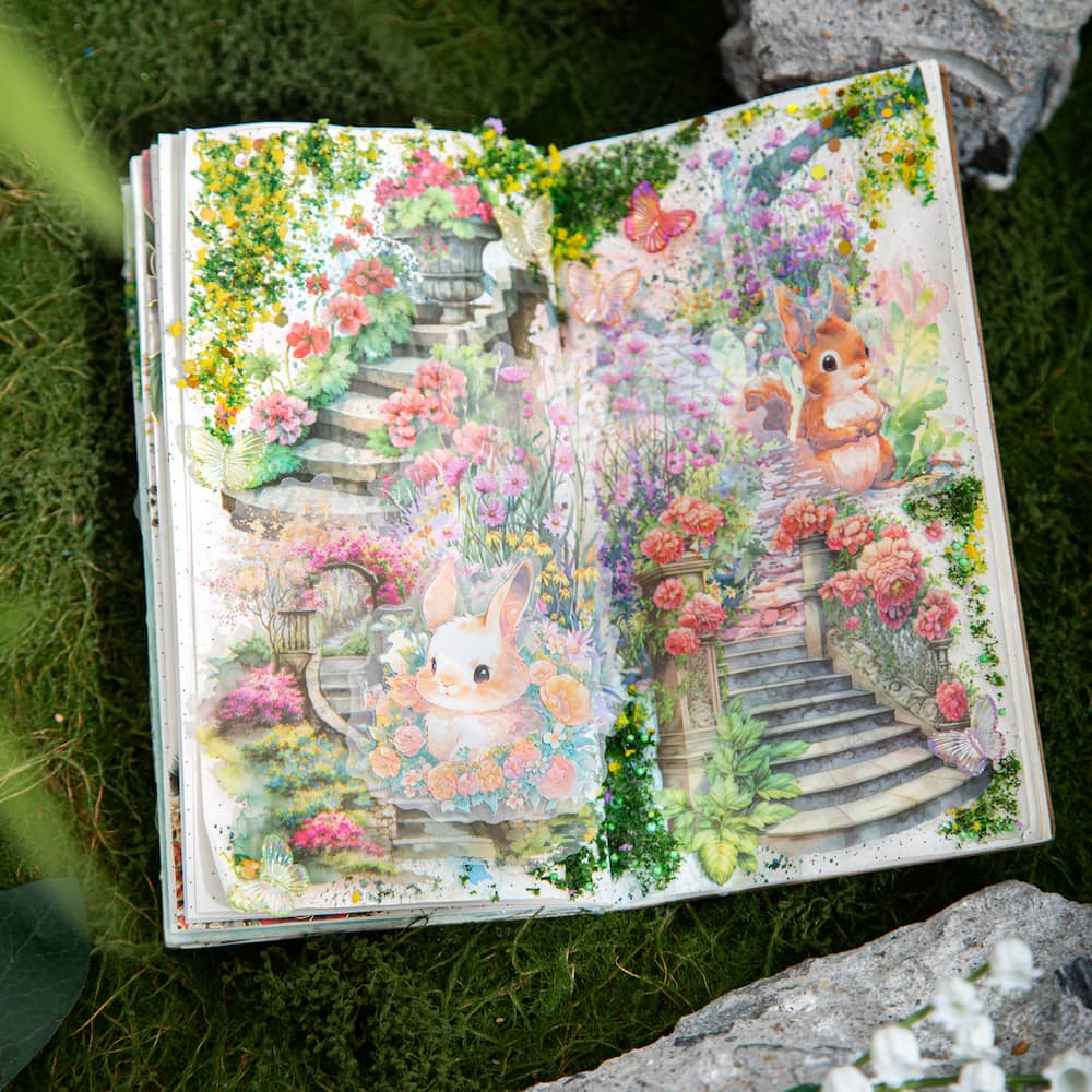 Autocollant PET à thème échelle de pierre aquarelle pour scrapbooking