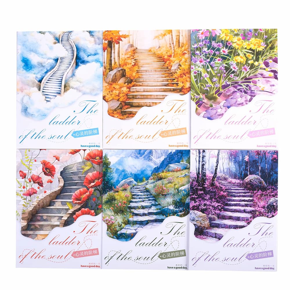 Autocollant PET à thème échelle de pierre aquarelle pour scrapbooking