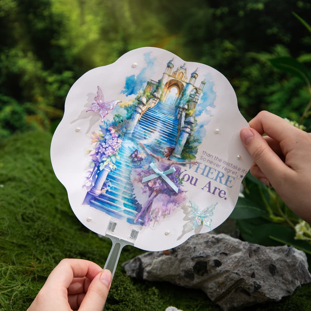 Autocollant PET à thème échelle de pierre aquarelle pour scrapbooking