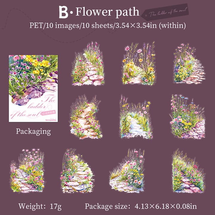Autocollant PET à thème échelle de pierre aquarelle pour scrapbooking